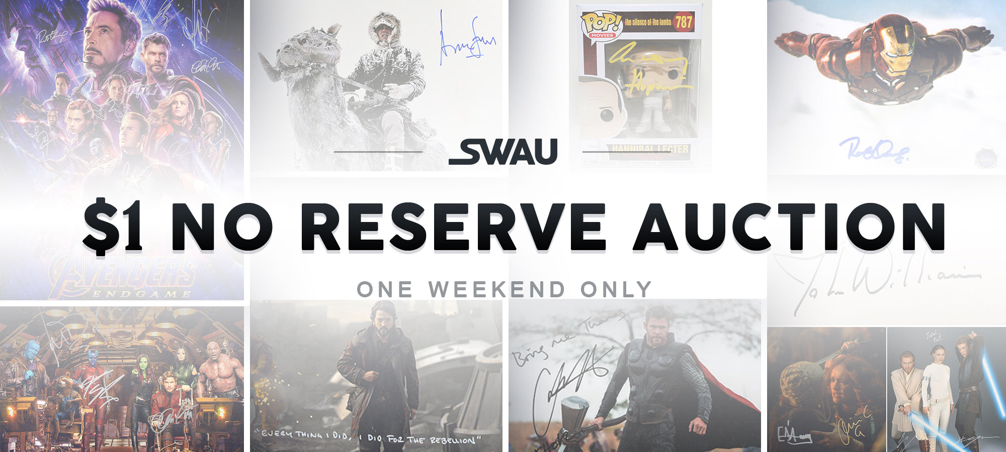 $1 No Reserve Auction This Weekend Only!