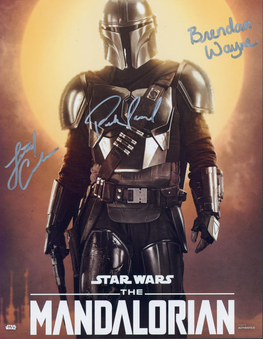 Pedro Pascal, Brendan Wayne, & Lateef Crowder Signed 11x14 Photo - SWAU Authenticated